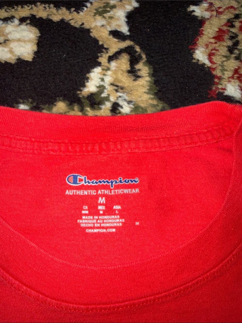 Champion Red Short Sleeve Logo Tee - Picture 3 of 3